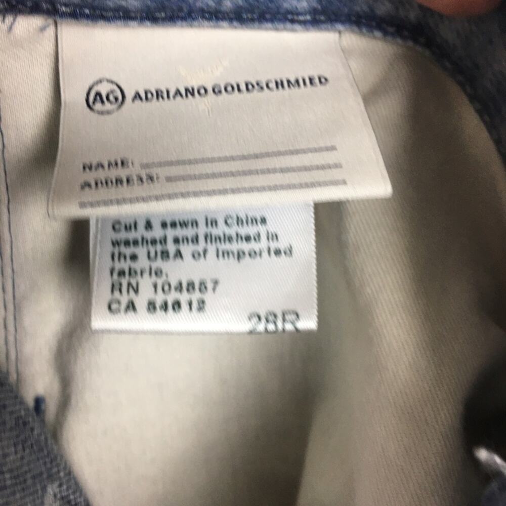 AG The Drew Blue  Straight Leg Boyfriend Printed Denim 28 - Picture 9 of 11